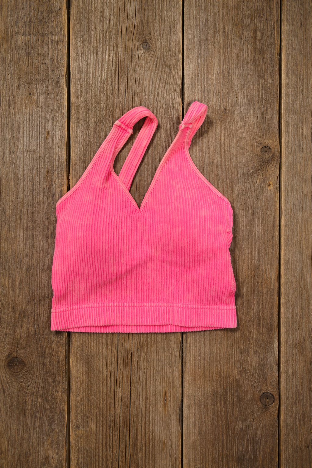 Ribbed Padded Crop Tank