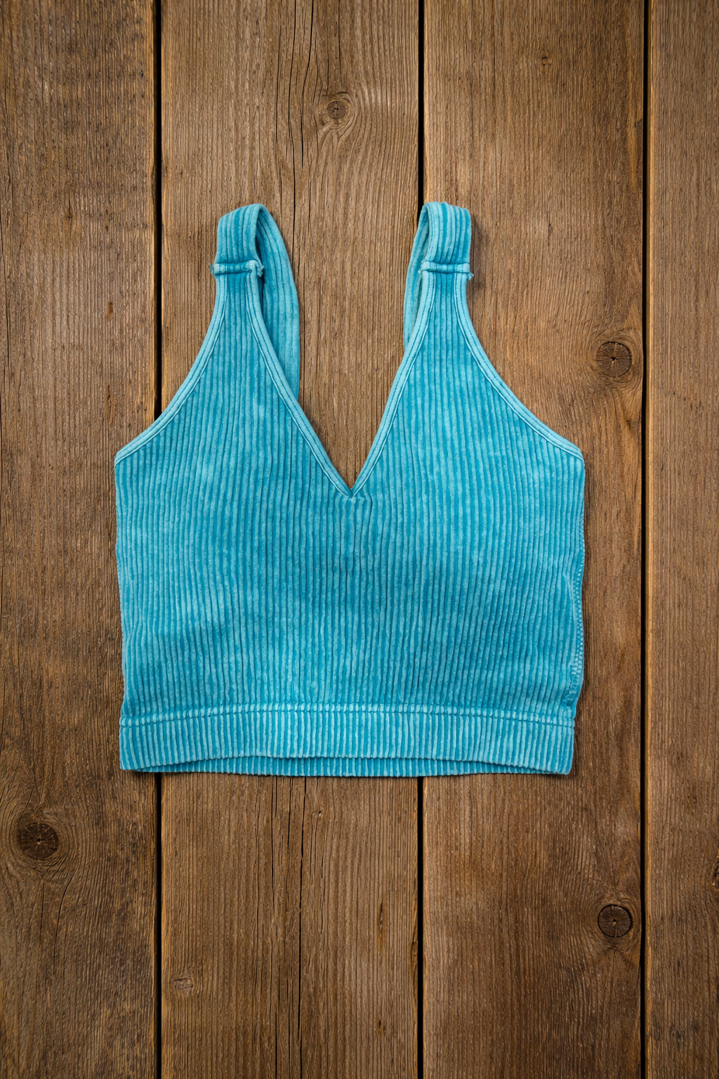 Ribbed Padded Crop Tank