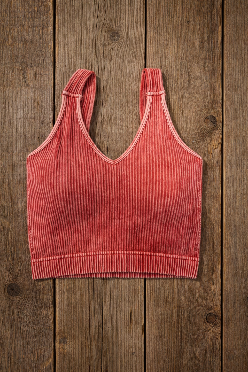 Ribbed Padded Crop Tank