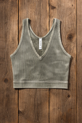 Racerback Ribbed Crop Tank