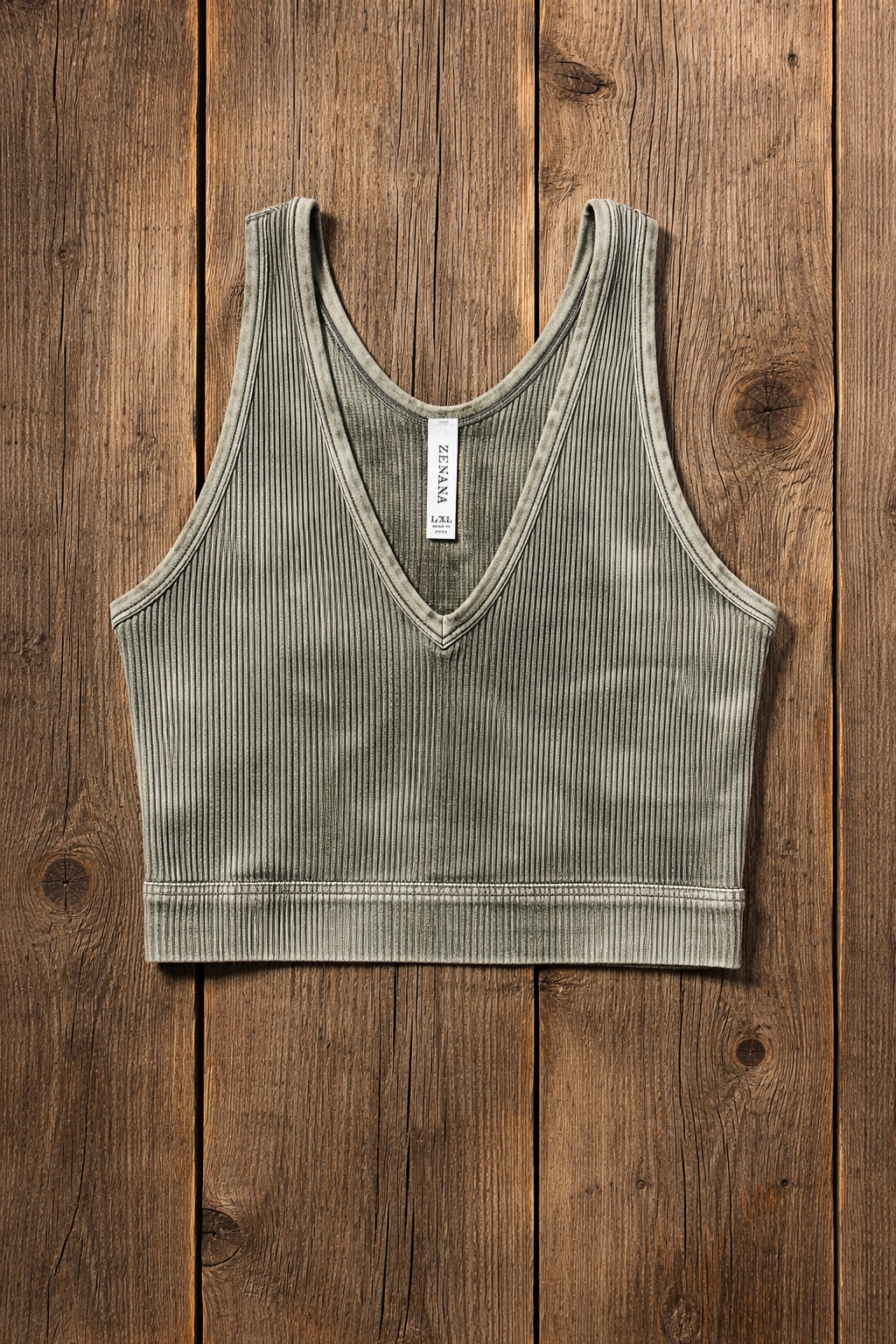 Racerback Ribbed Crop Tank