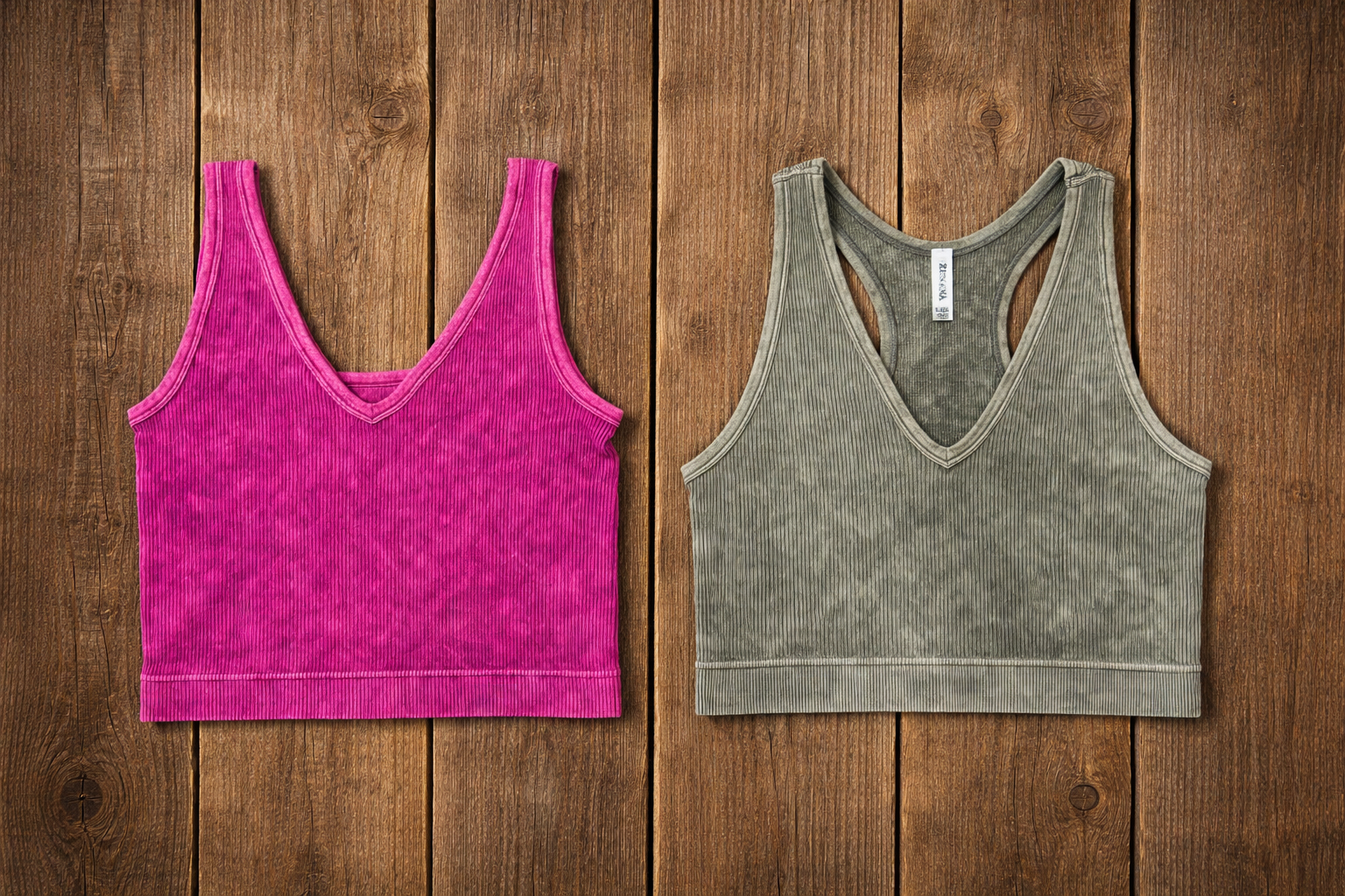 Racerback Ribbed Crop Tank