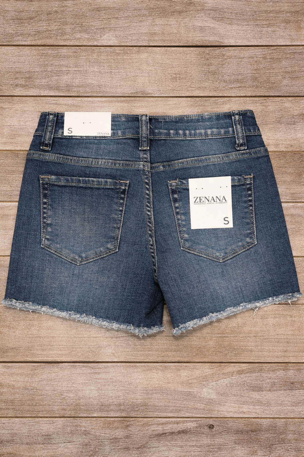Dark Wash Denim Shorts- Mid Rise
