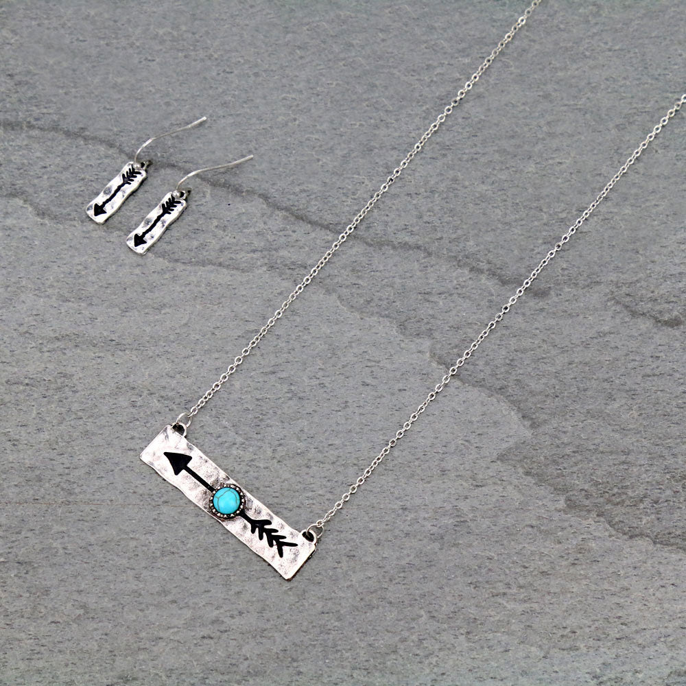 Arrow Bar Necklace Set