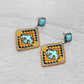 Thunderbird Tooled Earrings