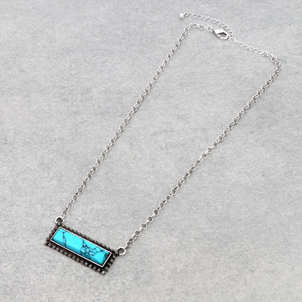 Turquoise Bar Necklace