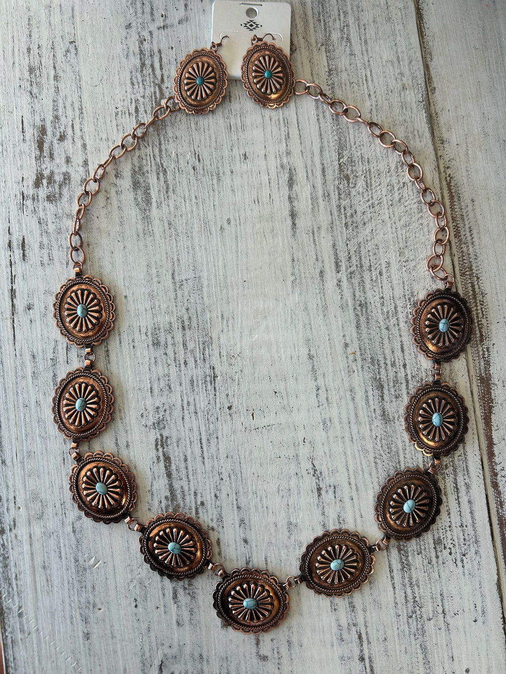 The Copper Canyon Concho Necklace Set