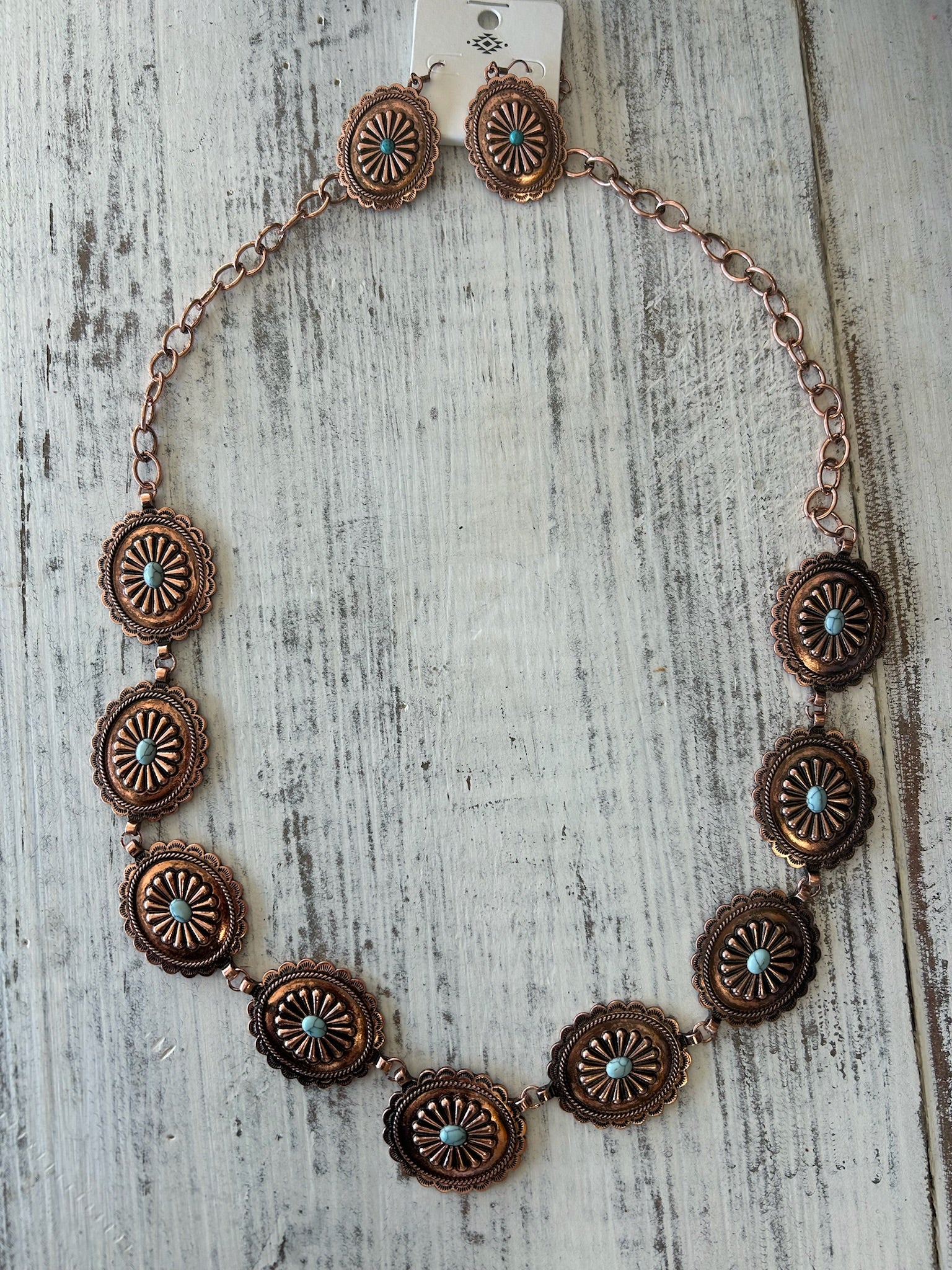The Copper Canyon Concho Necklace Set