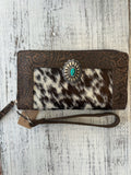 The Turquoise Trail Cowhide Concho Wallet