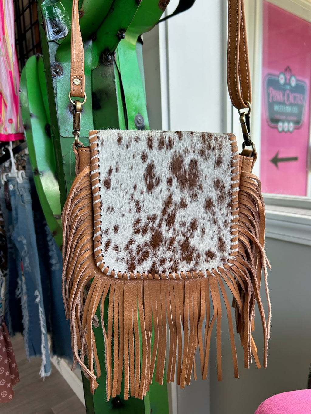 The Prairie Darling Cowhide Fringe Crossbody