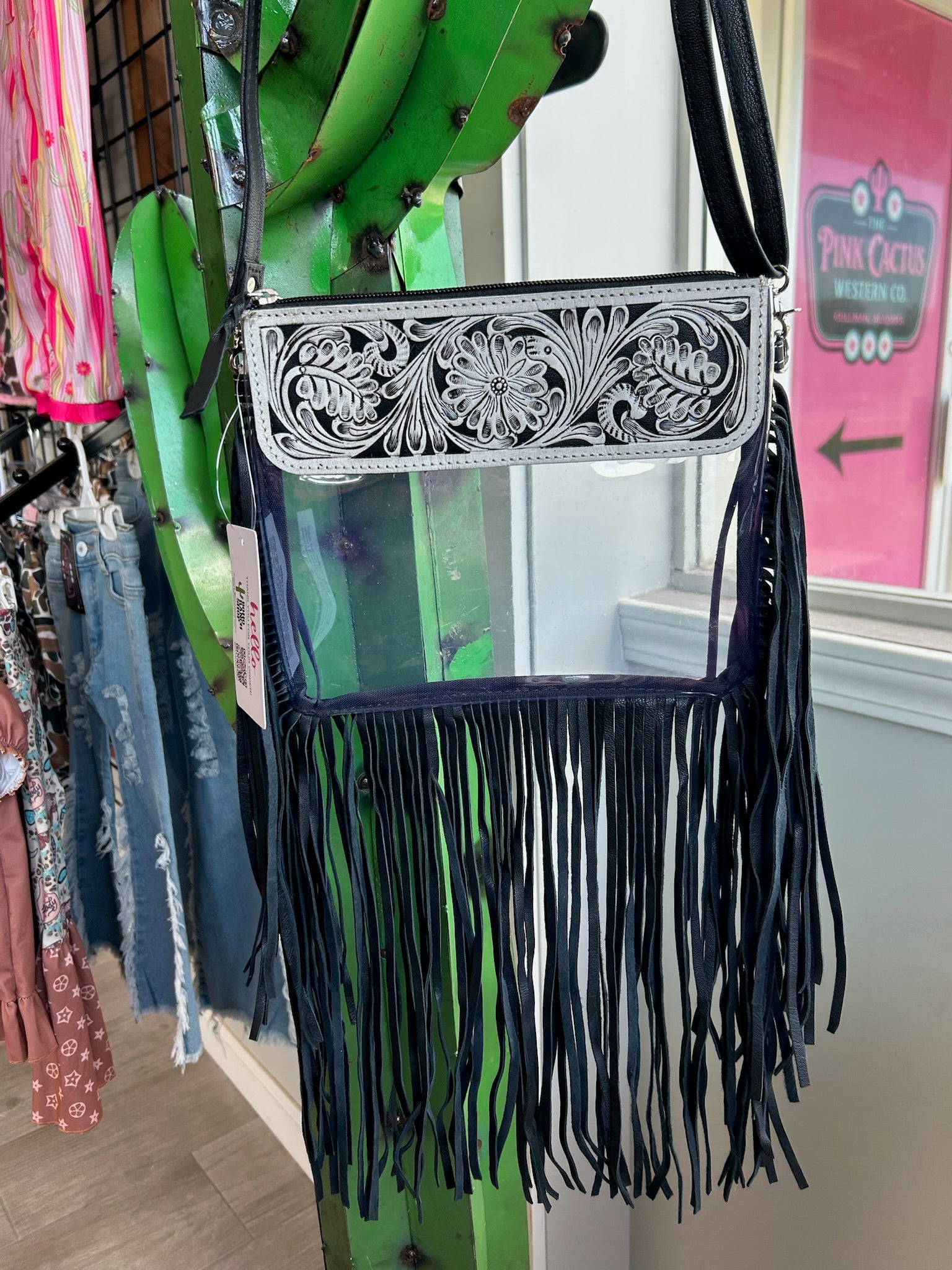 The Midnight Rodeo Tooled Fringe Stadium Bag