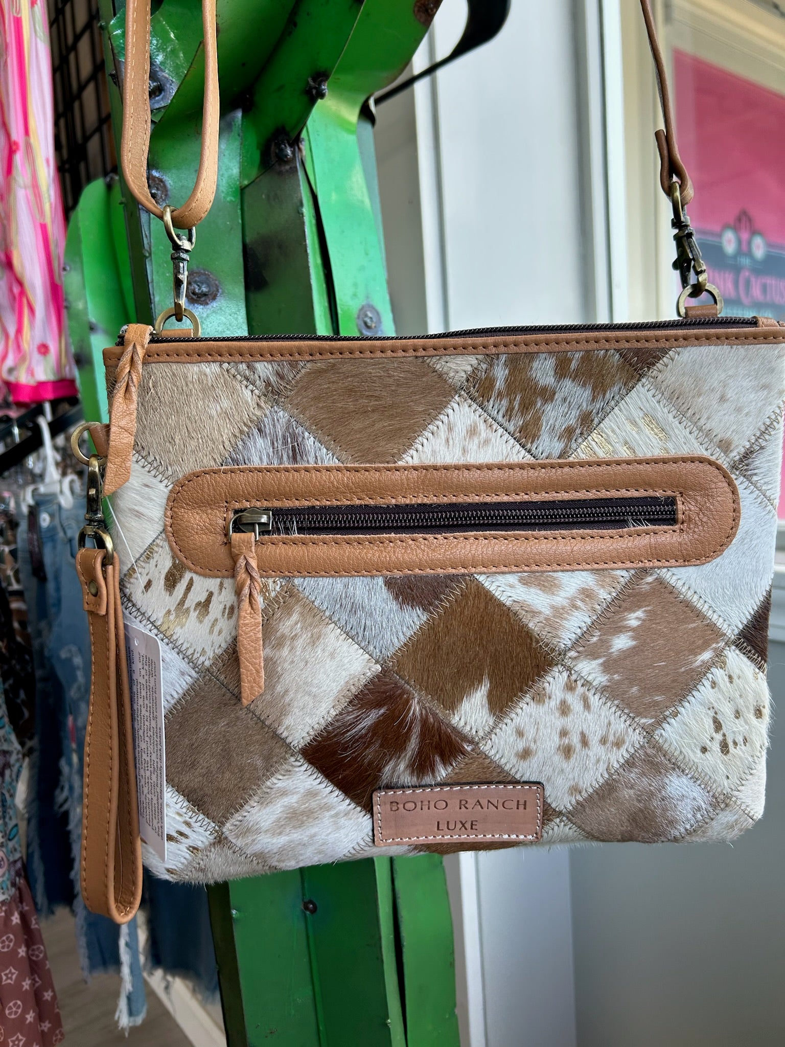 The Ranch Patchwork Cowhide Crossbody
