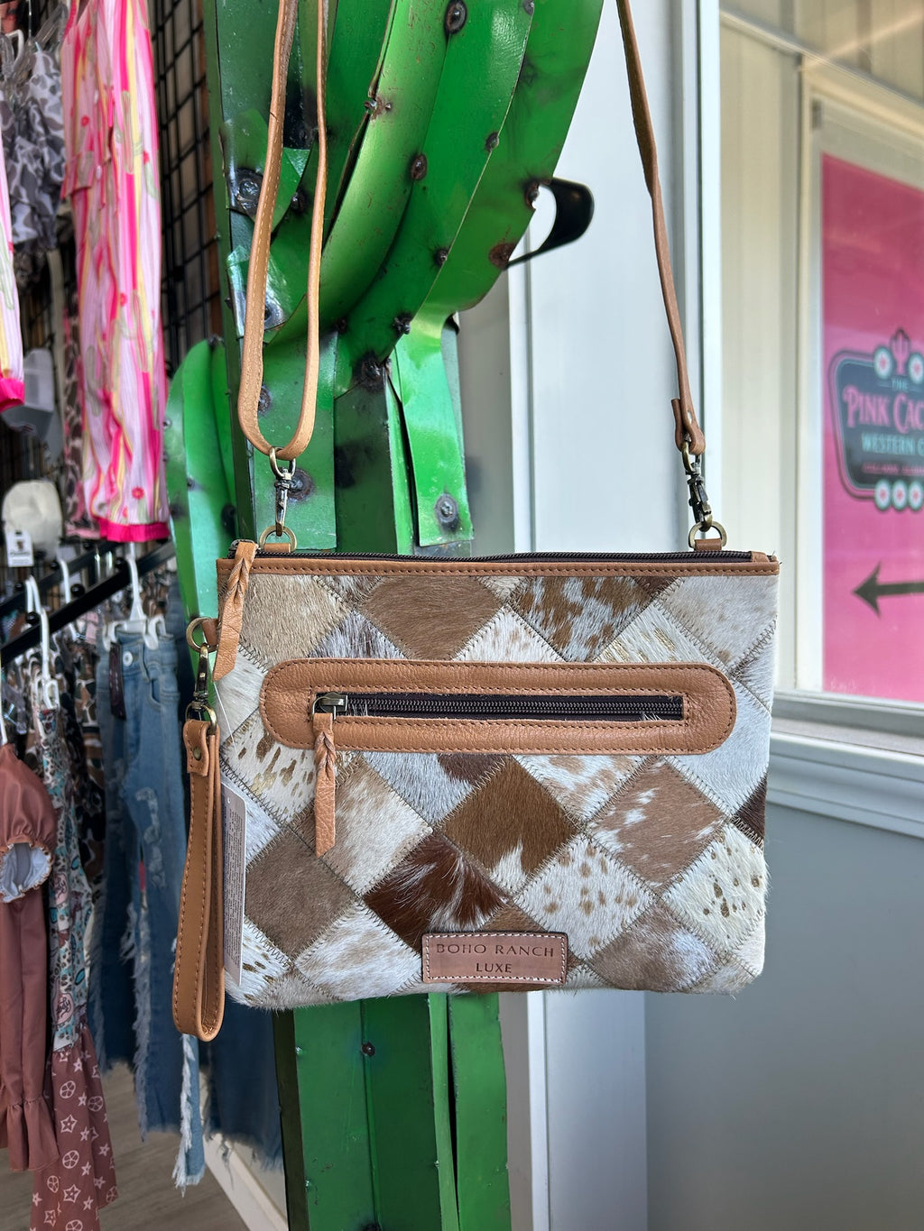 The Ranch Patchwork Cowhide Crossbody