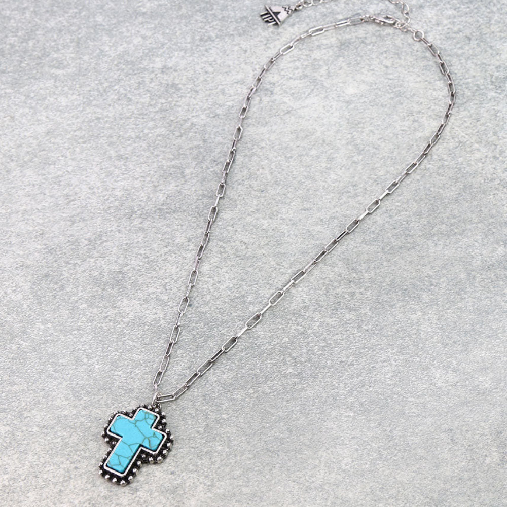 Cross Stone Necklace