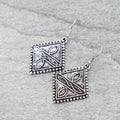 Boot Stitch Dangle Earrings