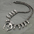 Navajo Pearl Squash Blossom Necklace