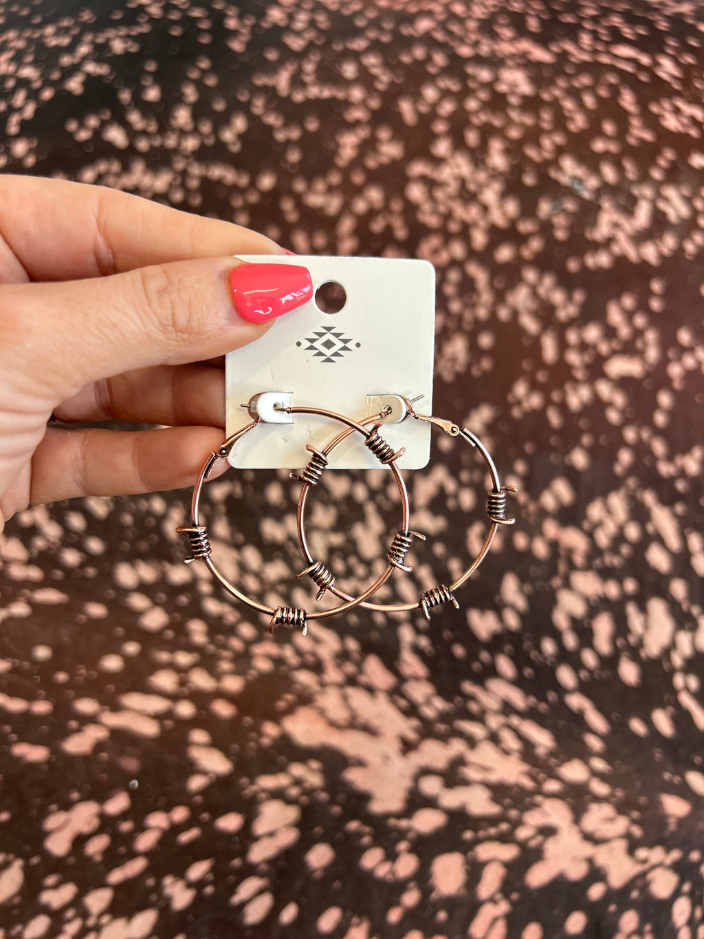 2″ Barbed Wire Hoop Earrings