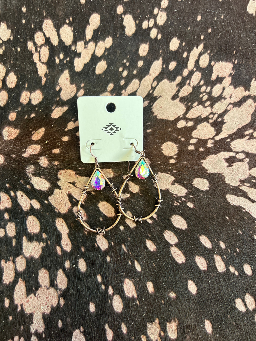 Barbed Wire Teardrop Earrings