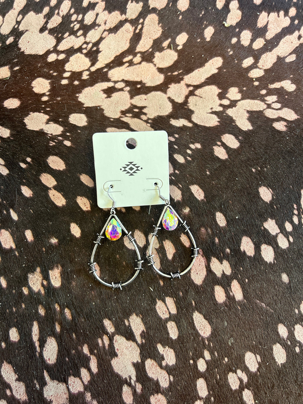 Barbed Wire Teardrop Earrings