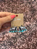 Steer Cow Stone Earrings