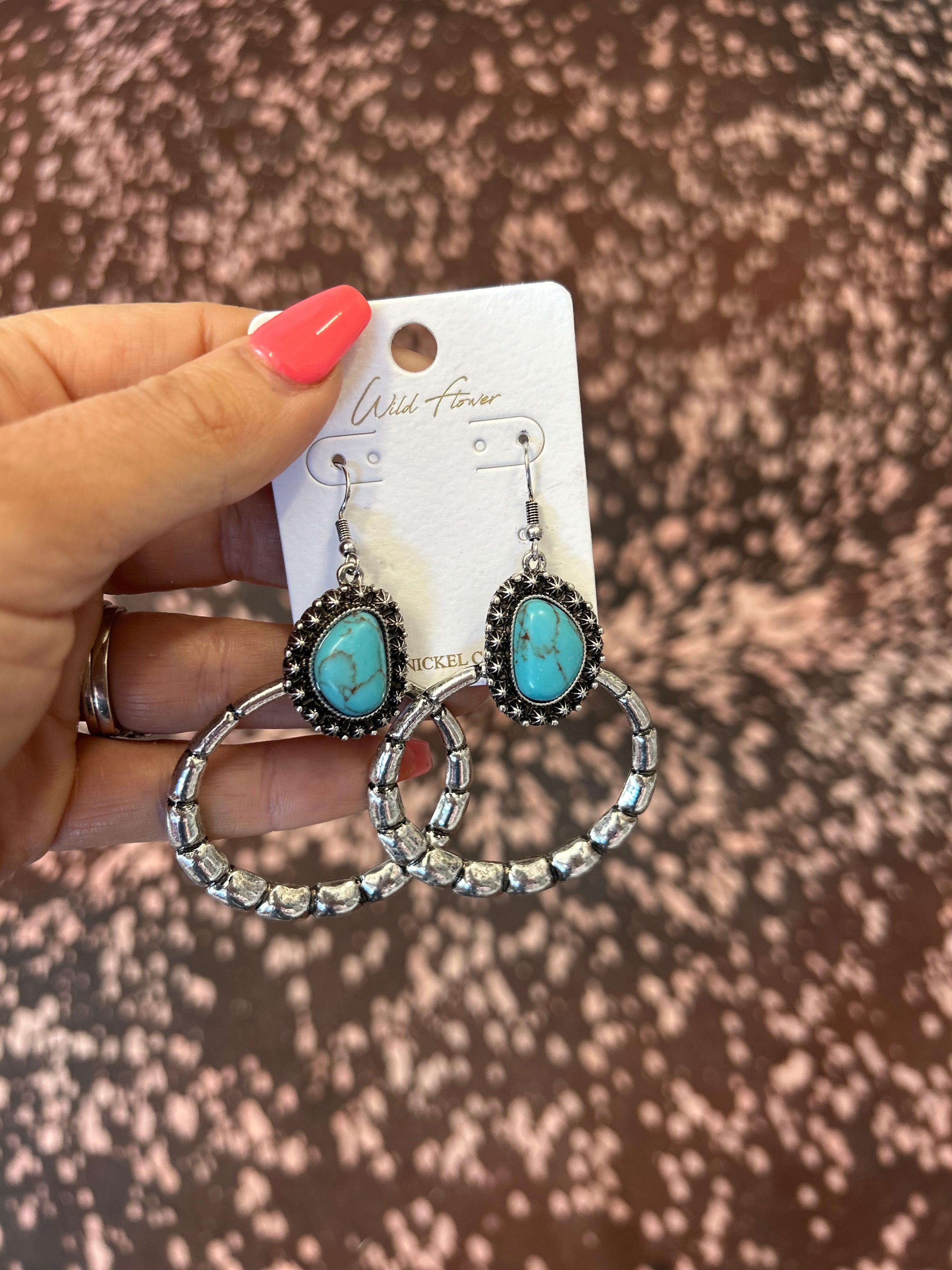 Western Stone Dangle Earrings
