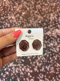 Aztec Engraving Stud Earrings