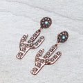 Textured Cactus Stud Earrings