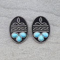 Boot Stitch Oval Studs