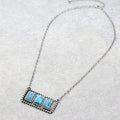 Triple Stone Bar Necklace
