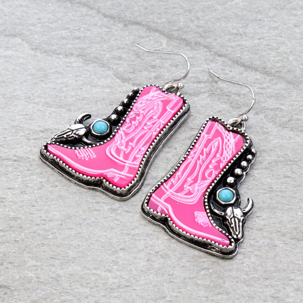 Cowboy Boot Dangle Earrings