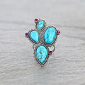 Cactus Stone Cuff Ring