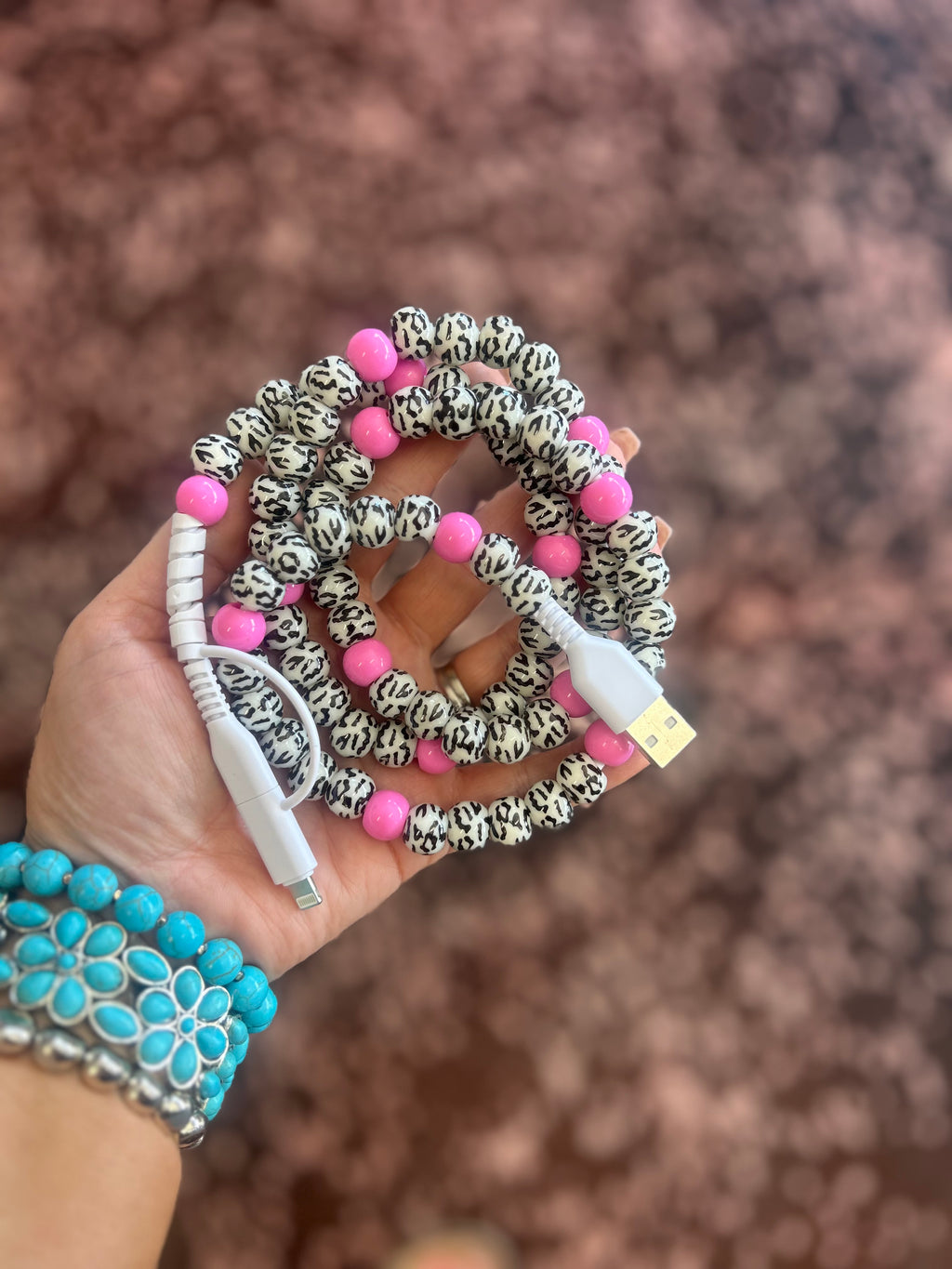 Cowprint Cutie Beaded Charger