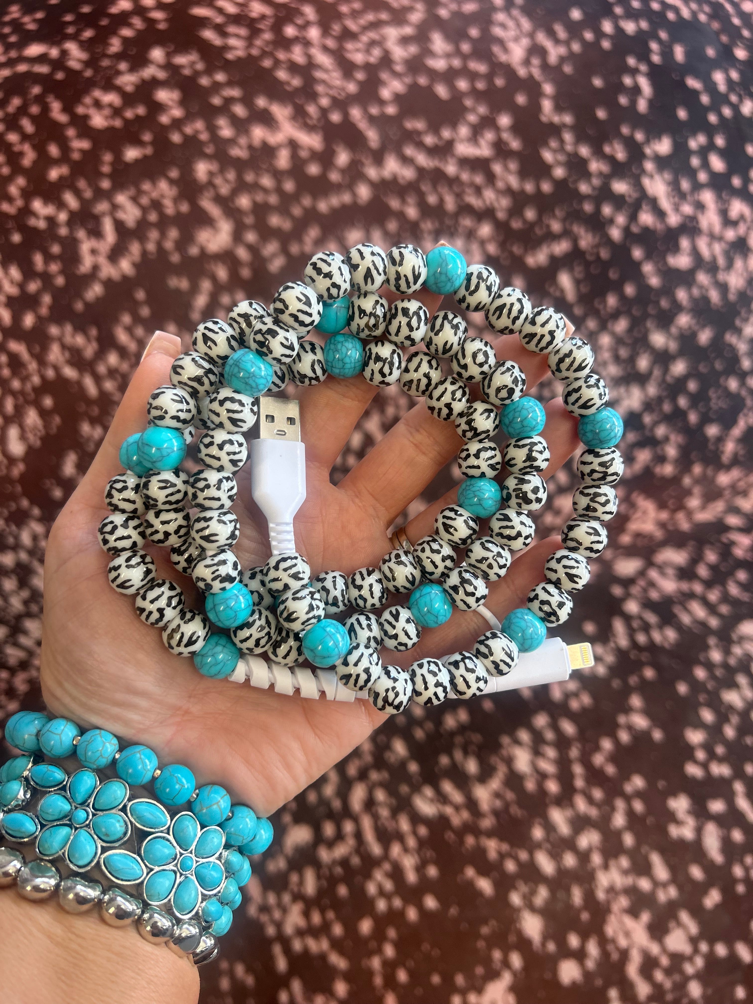 Cowprint Cutie Beaded Charger