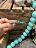 Semi Stone Hoop Earrings