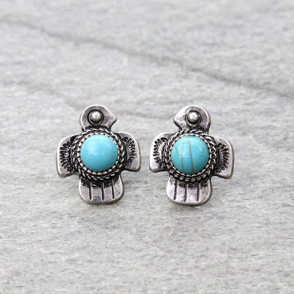 Thunderbird Stone Stud Earrings