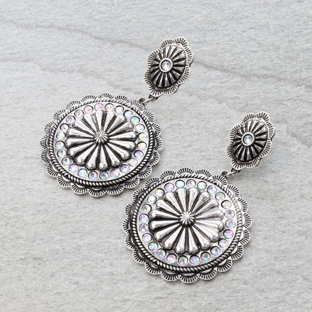 Silver Concho Dangles