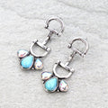 Horsebit Stone Stud Earrings