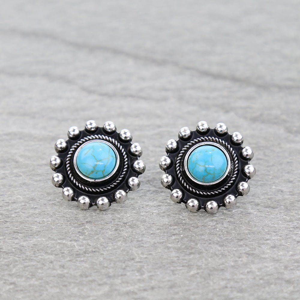 Concho Stone Studs