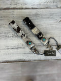 Myra Black Diamond Cowhide Key Fob