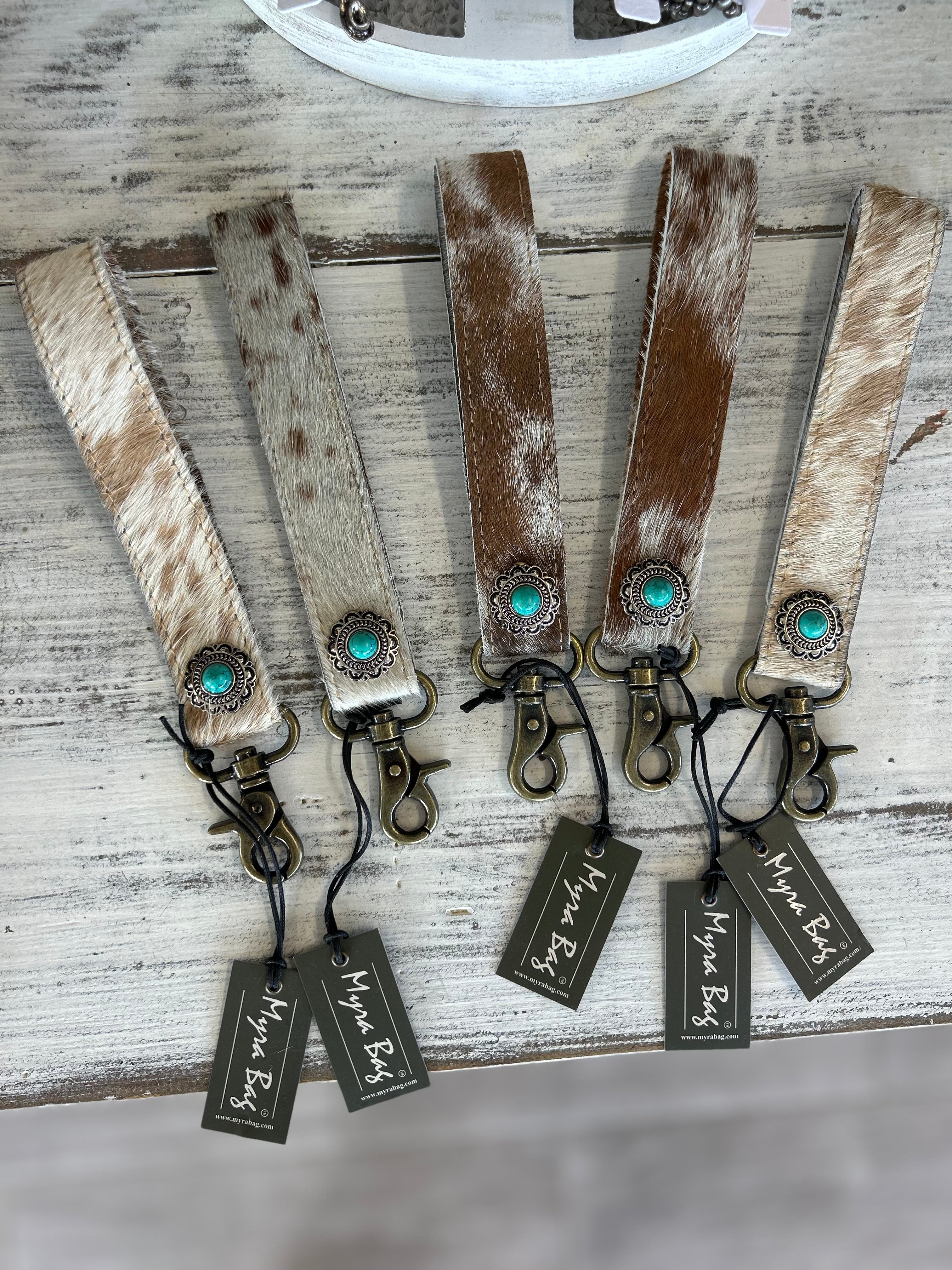 Myra Cowgirl Cowhide Wristlet