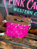 Hot Pink Hideaway Cowhide Crossbody