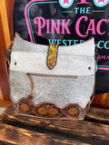Sunflower Trail Cowhide Shoulder Bag