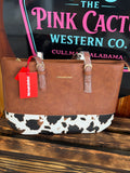 The Ranch Run Cowprint Tote