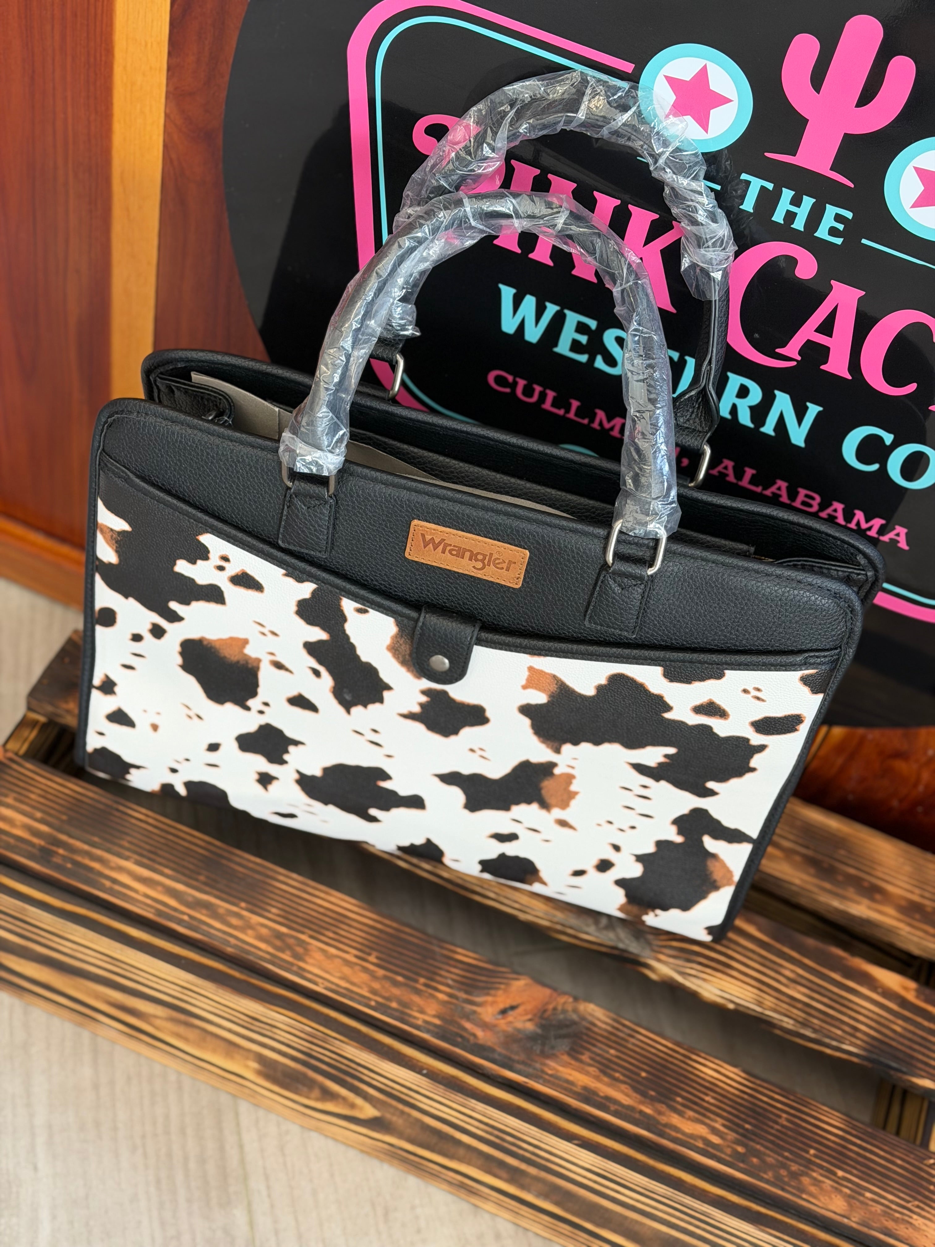 Wrangler Cow Print Work Tote