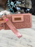Wrangler Blush Tooled Wristlet Wallet