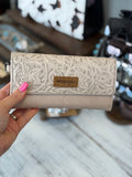 Wrangler Ivory Rose Tooled Wallet