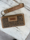 Wrangler Tooled Floral Wristlet Wallet