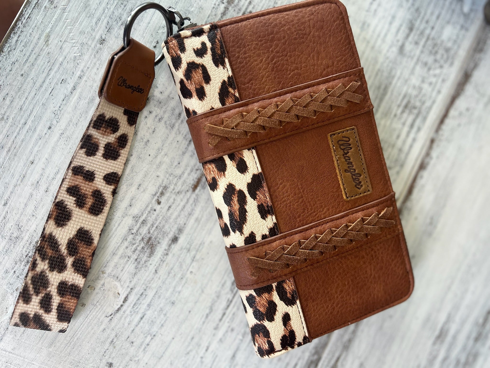 Wrangler Leopard & Lace Wristlet