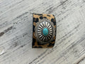 Desert Sun Leopard Turquoise Cuff