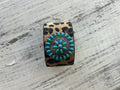 Turquoise Bloom Leopard Cuff
